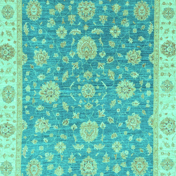 Machine Washable Oriental Turquoise Traditional Area Rugs, wshabs3516turq