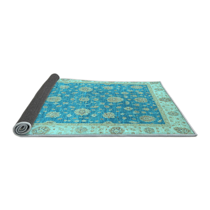 Sideview of Oriental Light Blue Traditional Rug, abs3516lblu