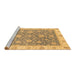Sideview of Machine Washable Oriental Brown Traditional Rug, wshabs3516brn