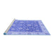 Sideview of Machine Washable Oriental Blue Traditional Rug, wshabs3516blu