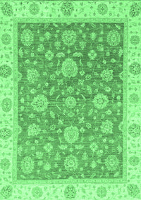 Oriental Emerald Green Traditional Rug, abs3516emgrn