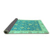 Sideview of Oriental Turquoise Traditional Rug, abs3516turq