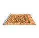 Sideview of Machine Washable Oriental Orange Traditional Area Rugs, wshabs3516org