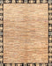 Machine Washable Abstract Light Brown Rug, wshabs3517