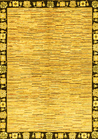 Abstract Yellow Modern Rug, abs3517yw