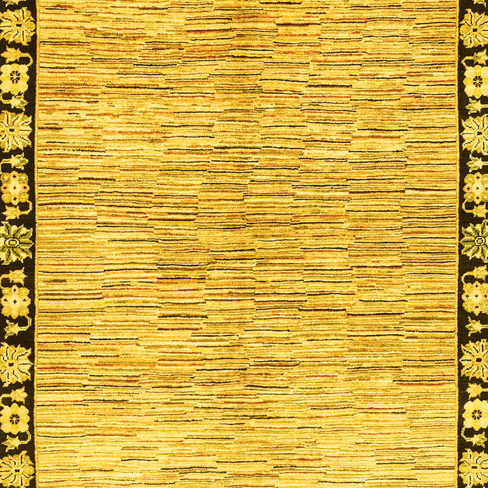 Abstract Yellow Modern Rug, abs3517yw