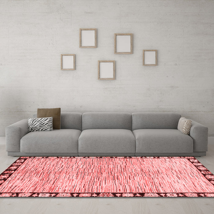 Modern Red Washable Rugs