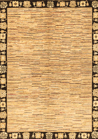 Abstract Brown Modern Rug, abs3517brn