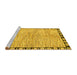 Sideview of Machine Washable Abstract Yellow Modern Rug, wshabs3517yw