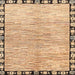 Square Abstract Light Brown Modern Rug, abs3517