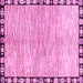 Square Abstract Pink Modern Rug, abs3517pnk