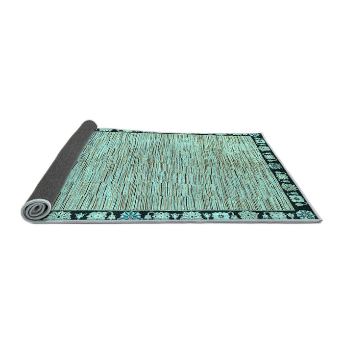 Sideview of Abstract Light Blue Modern Rug, abs3517lblu