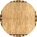 Round Abstract Brown Modern Rug, abs3517brn