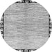 Round Abstract Gray Modern Rug, abs3517gry