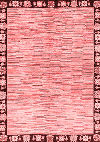 Abstract Red Modern Rug, abs3517red