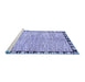 Sideview of Machine Washable Abstract Blue Modern Rug, wshabs3517blu