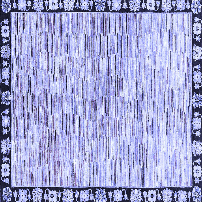 Square Abstract Blue Modern Rug, abs3517blu