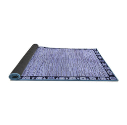 Sideview of Abstract Blue Modern Rug, abs3517blu