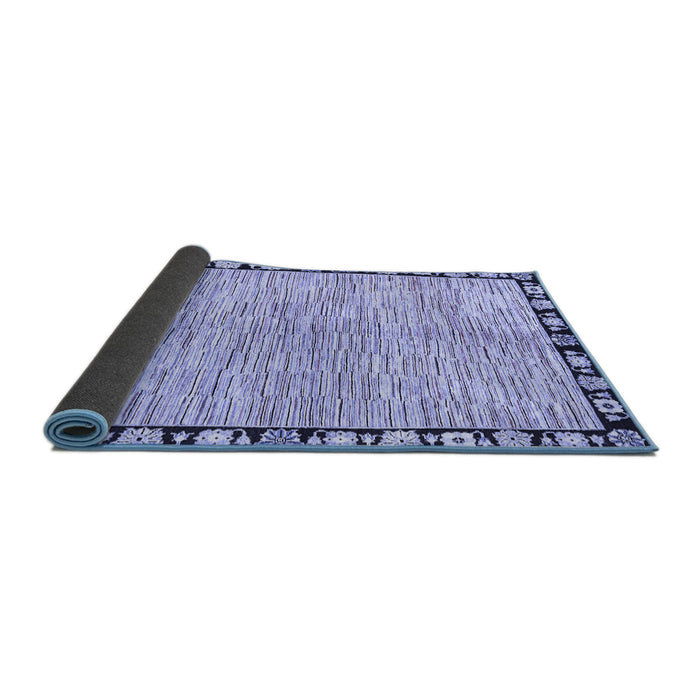 Sideview of Abstract Blue Modern Rug, abs3517blu