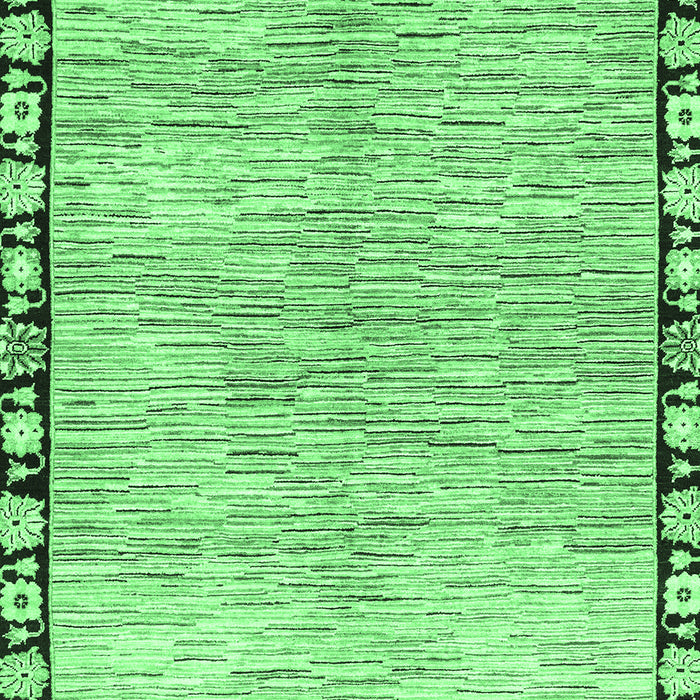 Machine Washable Abstract Emerald Green Modern Area Rugs, wshabs3517emgrn
