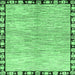 Square Abstract Emerald Green Modern Rug, abs3517emgrn