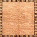 Square Abstract Orange Modern Rug, abs3517org