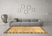 Machine Washable Abstract Brown Modern Rug in a Living Room,, wshabs3517brn