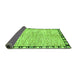 Sideview of Abstract Green Modern Rug, abs3517grn