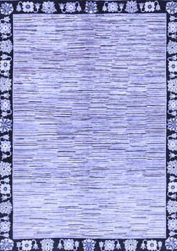 Abstract Blue Modern Rug, abs3517blu