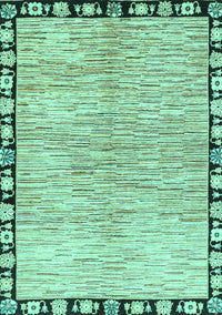 Abstract Turquoise Modern Rug, abs3517turq