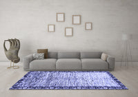 Machine Washable Abstract Blue Modern Rug, wshabs3518blu