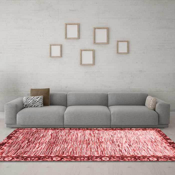 Modern Red Washable Rugs