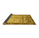 Sideview of Abstract Yellow Modern Rug, abs3518yw