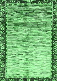 Abstract Emerald Green Modern Rug, abs3518emgrn