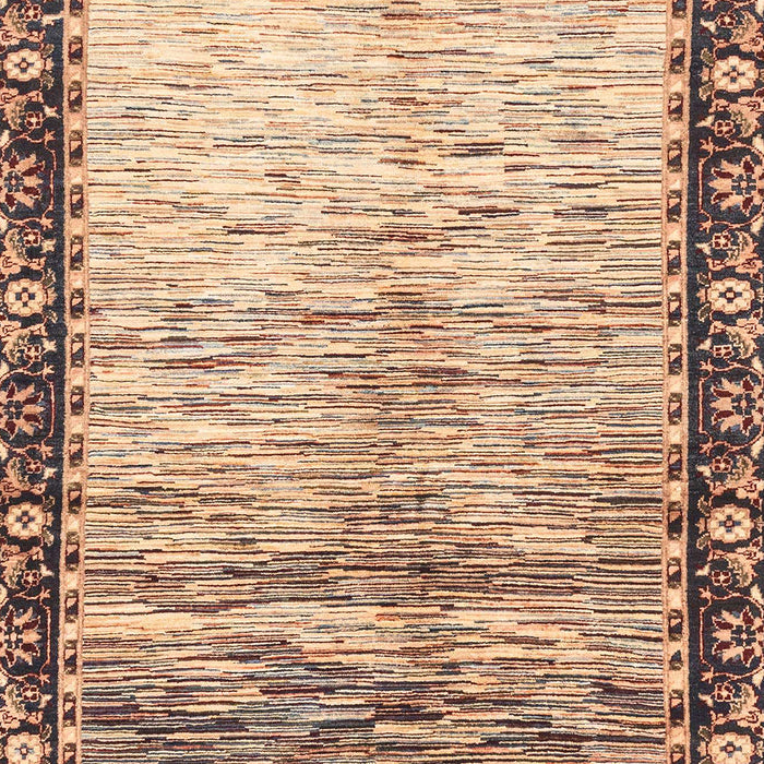 Machine Washable Abstract Yellow Rug, wshabs3518