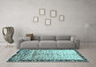 Machine Washable Abstract Light Blue Modern Rug in a Living Room, wshabs3518lblu