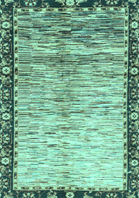 Abstract Turquoise Modern Rug, abs3518turq