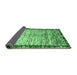 Sideview of Abstract Emerald Green Modern Rug, abs3518emgrn