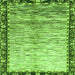 Square Abstract Green Modern Rug, abs3518grn