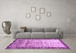 Machine Washable Abstract Purple Modern Area Rugs in a Living Room, wshabs3518pur