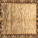 Square Machine Washable Abstract Brown Modern Rug, wshabs3518brn