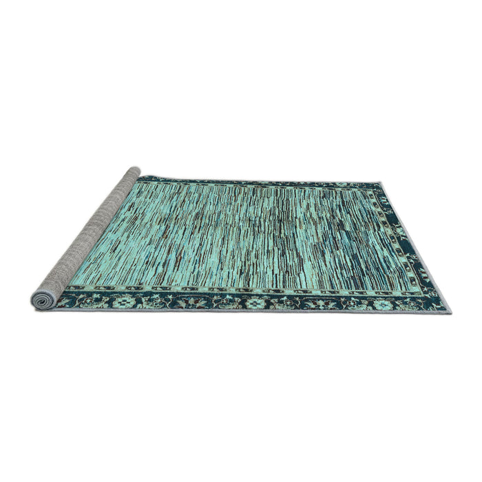 Sideview of Machine Washable Abstract Light Blue Modern Rug, wshabs3518lblu