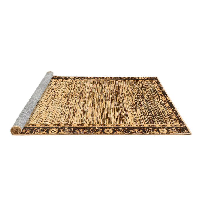 Sideview of Machine Washable Abstract Brown Modern Rug, wshabs3518brn