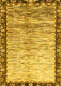 Abstract Yellow Modern Rug, abs3518yw