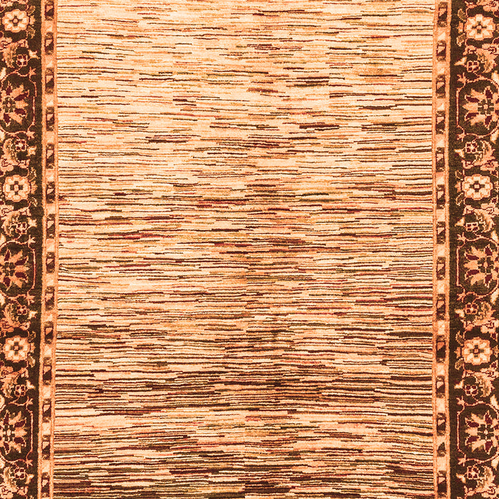 Machine Washable Abstract Orange Modern Area Rugs, wshabs3518org