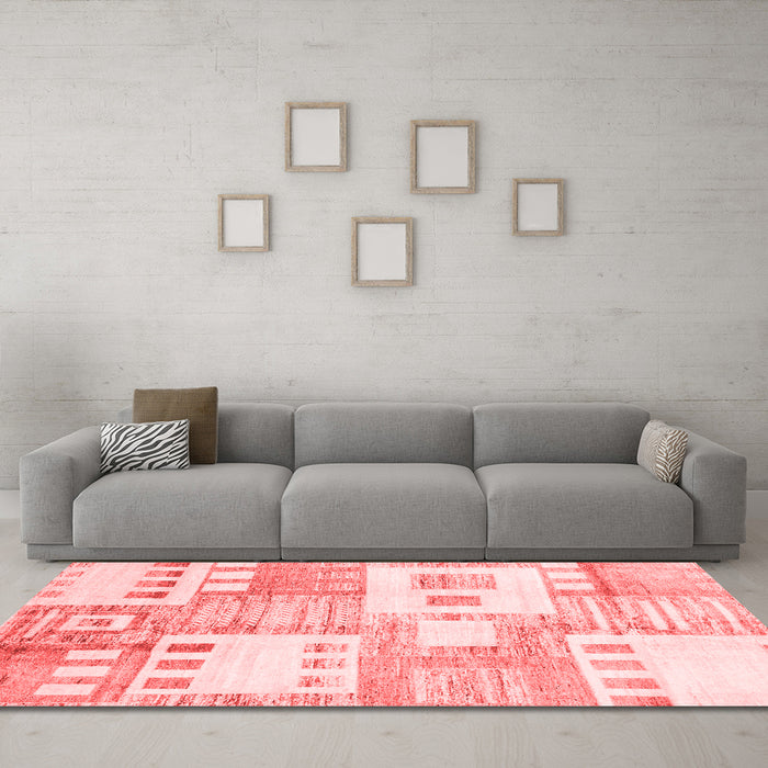 Modern Red Washable Rugs