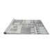 Sideview of Machine Washable Abstract Gray Modern Rug, wshabs3519gry