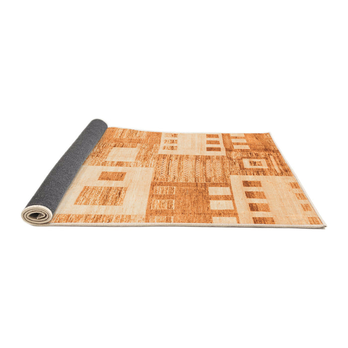 Sideview of Abstract Orange Modern Rug, abs3519org