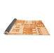 Sideview of Abstract Orange Modern Rug, abs3519org