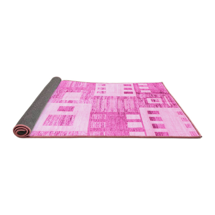 Sideview of Abstract Pink Modern Rug, abs3519pnk